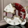 Crimson Luxe Wall Clock